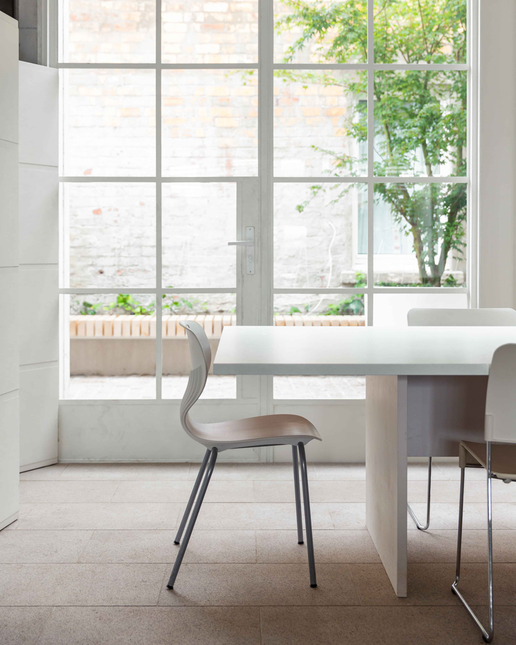 White Powdercoated Steel Door