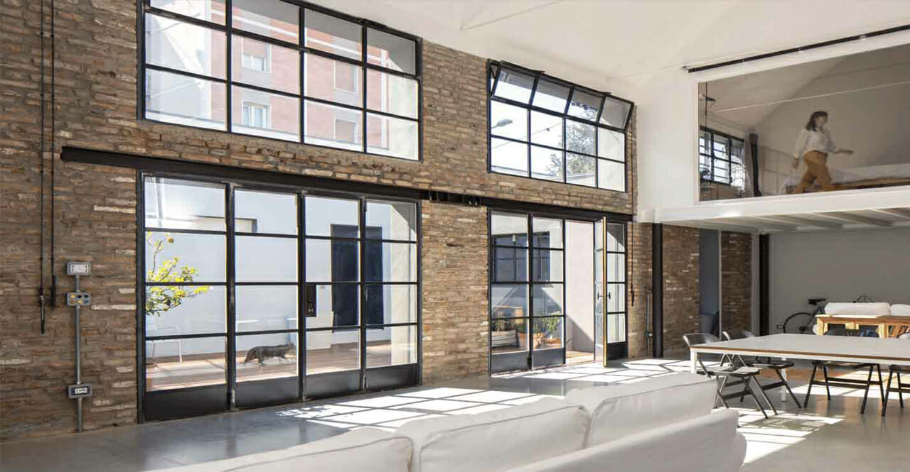 Black Framed Casement Windows W50 steel doors and windows