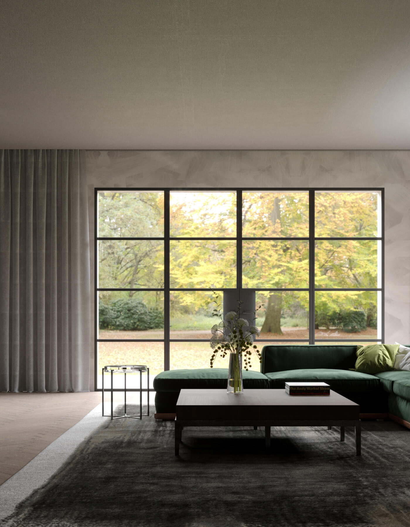 large steel French doors