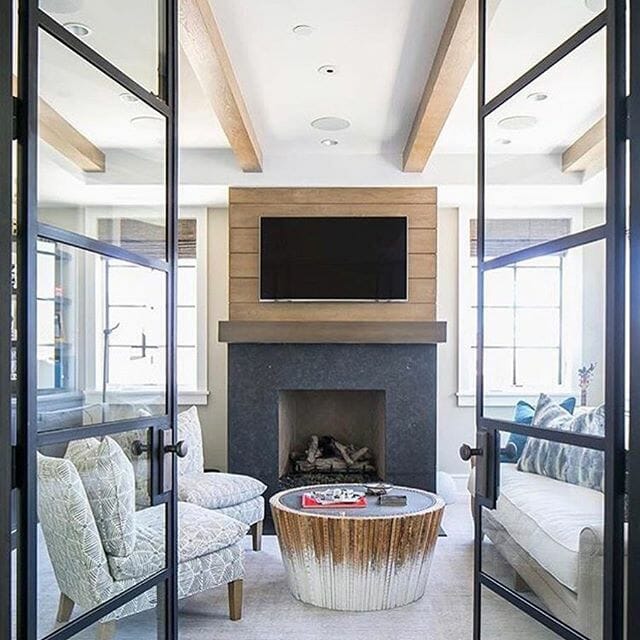Internal steel framed hinge doors